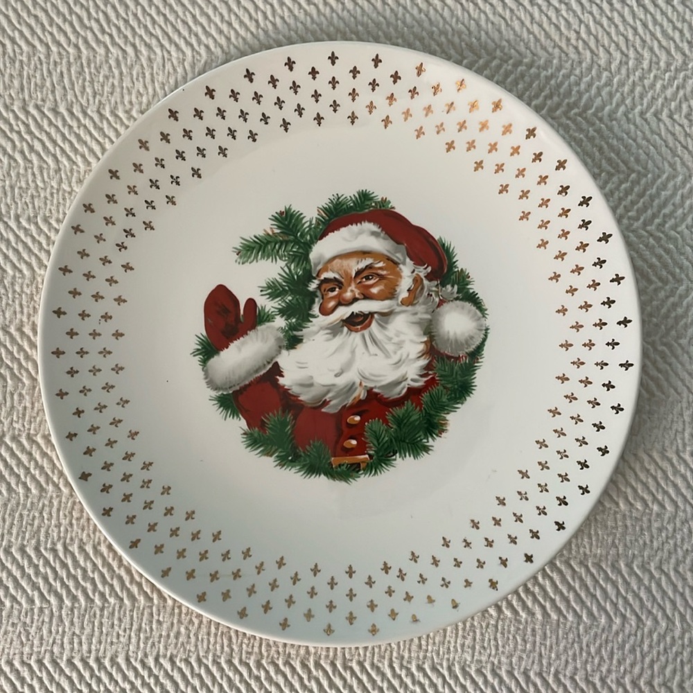 Vintage Santa plate